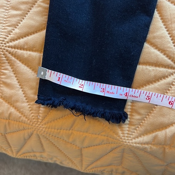 Frame Demin Mid Rise Le Skinny de Jeanne Distressed Black Denim Jean Size 24 - Picture 15 of 15